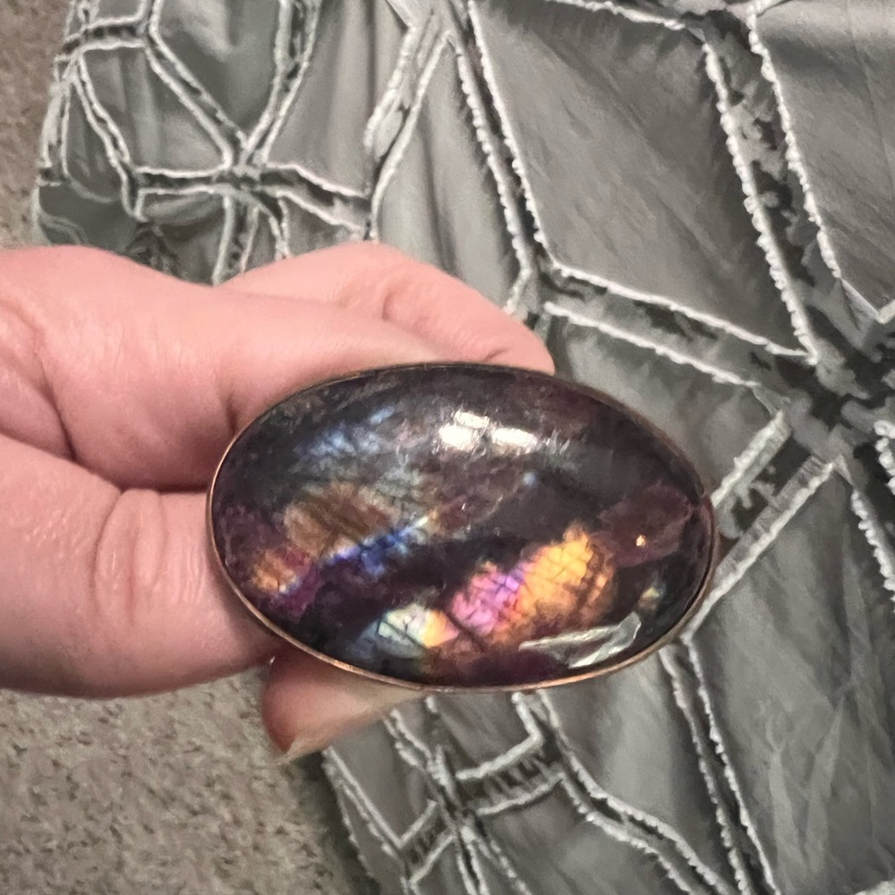 Spectrolite Labradorite Statement Ring - image 2